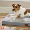 Bedsure ComfyFleece XL Dog Bed for Crate with Washable Cover, 41×27 | Orthopedic Egg Crate Foam Pet Mat,Removable Cover, Nonslip Bottom,Not Waterproof,Not Chewproof,For Extra Large Breeds ≤60lbs(Pastel Grey)