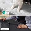Bedsure ComfyFleece XL Dog Bed for Crate with Washable Cover, 41×27 | Orthopedic Egg Crate Foam Pet Mat,Removable Cover, Nonslip Bottom,Not Waterproof,Not Chewproof,For Extra Large Breeds ≤60lbs(Pastel Grey)