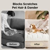 Bedsure Comfyfleece™ Sofa Cover, Couch Covers for Dogs, 27.6 x 82.7 White | Non-Slip, 300gsm Thick Quilted Padding, Ultra-Soft Corduroy Flannel, Machine Washable, for 3-Cushion/3-Seater/L-Shaped Couch(Powder White)