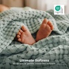Bedsure Cooling Cotton Waffle Full Size Blanket – Lightweight Breathable Blanket of Rayon Derived from Bamboo for Hot Sleepers, Luxury Throws for Bed, Couch and Sofa, Ivory, 80×90 Inches(Mint Green)
