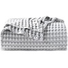 Bedsure Cooling Cotton Waffle Full Size Blanket – Lightweight Breathable Blanket of Rayon Derived from Bamboo for Hot Sleepers, Luxury Throws for Bed, Couch and Sofa, Ivory, 80×90 Inches(Grey)