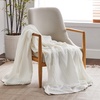 Bedsure Cooling Cotton Waffle Full Size Blanket – Lightweight Breathable Blanket of Rayon Derived from Bamboo for Hot Sleepers, Luxury Throws for Bed, Couch and Sofa, Ivory, 80×90 Inches(Ivory)