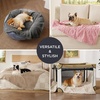 Bedsure Dog Blanket for Small Dogs Puppy and Cats, Soft Fleece, 25×35 Blue | 300GSM Fuzzy Jacquard Doggy Kitten Blanket Washable for Crate Cage, Pet Bed, Indoor Cats, Puppy Essentials, Cute Dog Gift(Pink Heart)