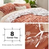 Bedsure Duvet Cover King Size – Reversible Navy Blue King Duvet Cover Set with Zipper Closure, 3 Pieces Floral Patterned Bedding Set with 8 Corner Ties and 2 Pillow Shams(19 – Terracotta (No Comforter))