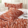 Bedsure Duvet Cover King Size – Reversible Navy Blue King Duvet Cover Set with Zipper Closure, 3 Pieces Floral Patterned Bedding Set with 8 Corner Ties and 2 Pillow Shams(19 – Terracotta (No Comforter))