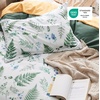 Bedsure Duvet Cover King Size – Reversible Navy Blue King Duvet Cover Set with Zipper Closure, 3 Pieces Floral Patterned Bedding Set with 8 Corner Ties and 2 Pillow Shams(05 – Mallard Green (No Comforter))