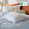 Bedsure Duvet Cover King Size – Reversible Navy Blue King Duvet Cover Set with Zipper Closure, 3 Pieces Floral Patterned Bedding Set with 8 Corner Ties and 2 Pillow Shams(18 – Winter Sky (No Comforter))