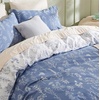 Bedsure Duvet Cover King Size – Reversible Navy Blue King Duvet Cover Set with Zipper Closure, 3 Pieces Floral Patterned Bedding Set with 8 Corner Ties and 2 Pillow Shams(24 – Infinity Blue (No Comforter))
