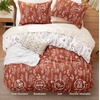 Bedsure Duvet Cover King Size – Reversible Navy Blue King Duvet Cover Set with Zipper Closure, 3 Pieces Floral Patterned Bedding Set with 8 Corner Ties and 2 Pillow Shams(19 – Terracotta (No Comforter))
