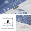 Bedsure Duvet Cover King Size – Reversible Navy Blue King Duvet Cover Set with Zipper Closure, 3 Pieces Floral Patterned Bedding Set with 8 Corner Ties and 2 Pillow Shams(24 – Infinity Blue (No Comforter))