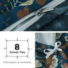 Bedsure Duvet Cover King Size – Reversible Navy Blue King Duvet Cover Set with Zipper Closure, 3 Pieces Floral Patterned Bedding Set with 8 Corner Ties and 2 Pillow Shams(16 – Navy Blue Floral (No Comforter))