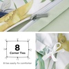 Bedsure Duvet Cover King Size – Reversible Navy Blue King Duvet Cover Set with Zipper Closure, 3 Pieces Floral Patterned Bedding Set with 8 Corner Ties and 2 Pillow Shams(15 – Green Floral (No Comforter))