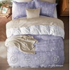 Bedsure Duvet Cover King Size – Reversible Navy Blue King Duvet Cover Set with Zipper Closure, 3 Pieces Floral Patterned Bedding Set with 8 Corner Ties and 2 Pillow Shams(00 – Misty Lilac (No Comforter))