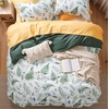 Bedsure Duvet Cover King Size – Reversible Navy Blue King Duvet Cover Set with Zipper Closure, 3 Pieces Floral Patterned Bedding Set with 8 Corner Ties and 2 Pillow Shams(05 – Mallard Green (No Comforter))