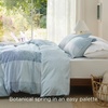 Bedsure Duvet Cover King Size – Reversible Navy Blue King Duvet Cover Set with Zipper Closure, 3 Pieces Floral Patterned Bedding Set with 8 Corner Ties and 2 Pillow Shams(01 – Blue (No Comforter))