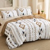 Bedsure Duvet Cover King Size – Reversible Navy Blue King Duvet Cover Set with Zipper Closure, 3 Pieces Floral Patterned Bedding Set with 8 Corner Ties and 2 Pillow Shams(26 – Modern Boho (No Comforter))