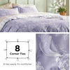 Bedsure Duvet Cover King Size – Reversible Navy Blue King Duvet Cover Set with Zipper Closure, 3 Pieces Floral Patterned Bedding Set with 8 Corner Ties and 2 Pillow Shams(00 – Misty Lilac (No Comforter))
