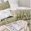 Bedsure Duvet Cover King Size – Reversible Navy Blue King Duvet Cover Set with Zipper Closure, 3 Pieces Floral Patterned Bedding Set with 8 Corner Ties and 2 Pillow Shams(20 – Olive Green (No Comforter))