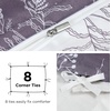 Bedsure Duvet Cover King Size – Reversible Navy Blue King Duvet Cover Set with Zipper Closure, 3 Pieces Floral Patterned Bedding Set with 8 Corner Ties and 2 Pillow Shams(08 – Grayish Purple (No Comforter))