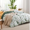 Bedsure Duvet Cover King Size – Reversible Navy Blue King Duvet Cover Set with Zipper Closure, 3 Pieces Floral Patterned Bedding Set with 8 Corner Ties and 2 Pillow Shams(05 – Mallard Green (No Comforter))