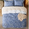 Bedsure Duvet Cover King Size – Reversible Navy Blue King Duvet Cover Set with Zipper Closure, 3 Pieces Floral Patterned Bedding Set with 8 Corner Ties and 2 Pillow Shams(24 – Infinity Blue (No Comforter))