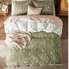 Bedsure Duvet Cover King Size – Reversible Navy Blue King Duvet Cover Set with Zipper Closure, 3 Pieces Floral Patterned Bedding Set with 8 Corner Ties and 2 Pillow Shams(20 – Olive Green (No Comforter))