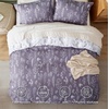 Bedsure Duvet Cover King Size – Reversible Navy Blue King Duvet Cover Set with Zipper Closure, 3 Pieces Floral Patterned Bedding Set with 8 Corner Ties and 2 Pillow Shams(08 – Grayish Purple (No Comforter))