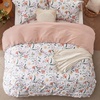 Bedsure Duvet Cover King Size – Reversible Navy Blue King Duvet Cover Set with Zipper Closure, 3 Pieces Floral Patterned Bedding Set with 8 Corner Ties and 2 Pillow Shams(14 – Pale Blush Floral (No Comforter))