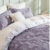 Bedsure Duvet Cover King Size – Reversible Navy Blue King Duvet Cover Set with Zipper Closure, 3 Pieces Floral Patterned Bedding Set with 8 Corner Ties and 2 Pillow Shams(08 – Grayish Purple (No Comforter))