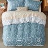 Bedsure Duvet Cover King Size – Reversible Navy Blue King Duvet Cover Set with Zipper Closure, 3 Pieces Floral Patterned Bedding Set with 8 Corner Ties and 2 Pillow Shams(10 – Mineral Blue (No Comforter))