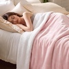 Bedsure GentleSoft Sherpa Fleece Throw Blanket for Couch, Non-Heated, Thick & Warm Cozy Comfort Blanket for Winter Fall, Soft Fuzzy Plush Throw Gifts for Women and Men, Grey, 50×60 Inches(07 – Pink)