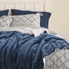 Bedsure GentleSoft Sherpa Fleece Throw Blanket for Couch, Non-Heated, Thick & Warm Cozy Comfort Blanket for Winter Fall, Soft Fuzzy Plush Throw Gifts for Women and Men, Grey, 50×60 Inches(03 – Slate Blue)