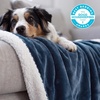 Bedsure GentleSoft Sherpa Fleece Throw Blanket for Couch, Non-Heated, Thick & Warm Cozy Comfort Blanket for Winter Fall, Soft Fuzzy Plush Throw Gifts for Women and Men, Grey, 50×60 Inches(03 – Slate Blue)
