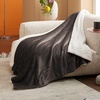 Bedsure GentleSoft Sherpa Fleece Throw Blanket for Couch, Non-Heated, Thick & Warm Cozy Comfort Blanket for Winter Fall, Soft Fuzzy Plush Throw Gifts for Women and Men, Grey, 50×60 Inches(05 – Brown)