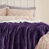 Bedsure GentleSoft Sherpa Fleece Throw Blanket for Couch, Non-Heated, Thick & Warm Cozy Comfort Blanket for Winter Fall, Soft Fuzzy Plush Throw Gifts for Women and Men, Grey, 50×60 Inches(08 – Purple)