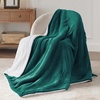 Bedsure GentleSoft Sherpa Fleece Throw Blanket for Couch, Non-Heated, Thick & Warm Cozy Comfort Blanket for Winter Fall, Soft Fuzzy Plush Throw Gifts for Women and Men, Grey, 50×60 Inches(04 – Forest Green)
