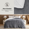 Bedsure GentleSoft Sherpa Fleece Throw Blanket for Couch, Non-Heated, Thick & Warm Cozy Comfort Blanket for Winter Fall, Soft Fuzzy Plush Throw Gifts for Women and Men, Grey, 50×60 Inches(Grey)