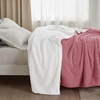 Bedsure GentleSoft Sherpa Fleece Throw Blanket for Couch, Non-Heated, Thick & Warm Cozy Comfort Blanket for Winter Fall, Soft Fuzzy Plush Throw Gifts for Women and Men, Grey, 50×60 Inches(07 – Dusty Rose)