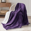 Bedsure GentleSoft Sherpa Fleece Throw Blanket for Couch, Non-Heated, Thick & Warm Cozy Comfort Blanket for Winter Fall, Soft Fuzzy Plush Throw Gifts for Women and Men, Grey, 50×60 Inches(08 – Purple)