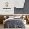 Bedsure GentleSoft Sherpa Fleece Throw Blanket for Couch, Non-Heated, Thick & Warm Cozy Comfort Blanket for Winter Fall, Soft Fuzzy Plush Throw Gifts for Women and Men, Grey, 50×60 Inches(01 – Grey)