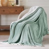 Bedsure GentleSoft Sherpa Fleece Throw Blanket for Couch, Non-Heated, Thick & Warm Cozy Comfort Blanket for Winter Fall, Soft Fuzzy Plush Throw Gifts for Women and Men, Grey, 50×60 Inches(04 – Sage Green)
