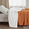 Bedsure GentleSoft Sherpa Fleece Throw Blanket for Couch, Non-Heated, Thick & Warm Cozy Comfort Blanket for Winter Fall, Soft Fuzzy Plush Throw Gifts for Women and Men, Grey, 50×60 Inches(09- Burnt Orange)