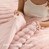 Bedsure Gentlesoft™ 2-in-1 Queen Comforter Set and Detachable Fluffy Blanket, Beige Bedding Set for All Season Use, Detachable Design for Space Saving (Includes 2 Pillow Shams, 2 Pillowcases)(06 – Pink)