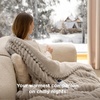 Bedsure Heated Blanket Electric Throw – Thick Striped Fast Heating Electric Blanket with Preheat Function, 6 Heat & 6 Timer (Up to 10H), 8H Auto Off, ETL Certified, Gifts for Women (50″x60″, White)(03 – Linen)
