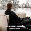 Bedsure Heated Blanket Electric Throw – Thick Striped Fast Heating Electric Blanket with Preheat Function, 6 Heat & 6 Timer (Up to 10H), 8H Auto Off, ETL Certified, Gifts for Women (50″x60″, White)(06 – Black)