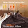 Bedsure Heated Blanket Full Size, Soft Electric Blanket with Preheat, Cream | 6 Heat/6 Timer Settings, 8H Auto Shut-Off, ETL/FCC, Flannel Sherpa, Machine Washable, Gifts for Grandma Grandpa, 72x84in(15- Dark Brown)