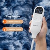Bedsure Heated Blanket Full Size, Soft Electric Blanket with Preheat, Cream | 6 Heat/6 Timer Settings, 8H Auto Shut-Off, ETL/FCC, Flannel Sherpa, Machine Washable, Gifts for Grandma Grandpa, 72x84in(17 – Denim Blue)