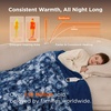 Bedsure Heated Blanket Full Size, Soft Electric Blanket with Preheat, Cream | 6 Heat/6 Timer Settings, 8H Auto Shut-Off, ETL/FCC, Flannel Sherpa, Machine Washable, Gifts for Grandma Grandpa, 72x84in(17 – Denim Blue)