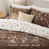 Bedsure Light Grey Queen Comforter Set – Reversible Floral Bed Set, Soft Summer Lightweight Bedding for Bedroom, 1 Soft Botanical Flowers Comforter and 2 Pillow Shams(27 – Dark Brown)