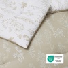Bedsure Light Grey Queen Comforter Set – Reversible Floral Bed Set, Soft Summer Lightweight Bedding for Bedroom, 1 Soft Botanical Flowers Comforter and 2 Pillow Shams(17 – Linen)